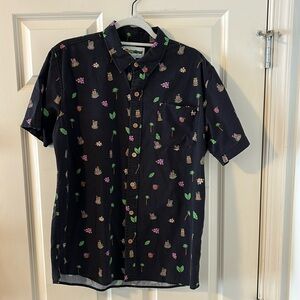 Hawaiian Shirt Black Sz M